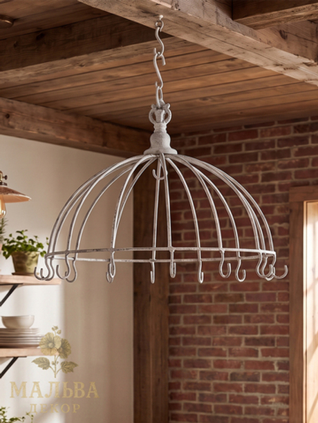 Подвес декоративный "Корона" белый большой 31,5х32 см от CAMPO Home & GardenCAMPO Home & Garden