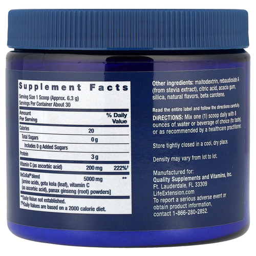 Life Extension, Vegan Pro Collagen, натуральный апельсин, 189 г (6,667 унции)