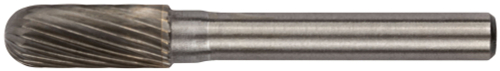 Шарошка карбидная Профи, штифт 6 мм, цилиндрическая с закруглением 36592