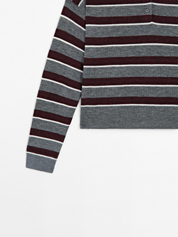 Massimo Dutti Свитер из 100% шерсти, бордо