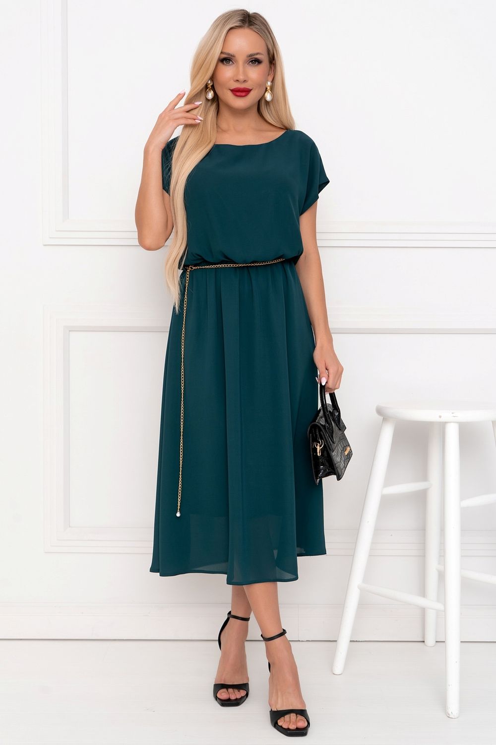 Платье Стелла (изумруд) Р11-1169/3 Nikol