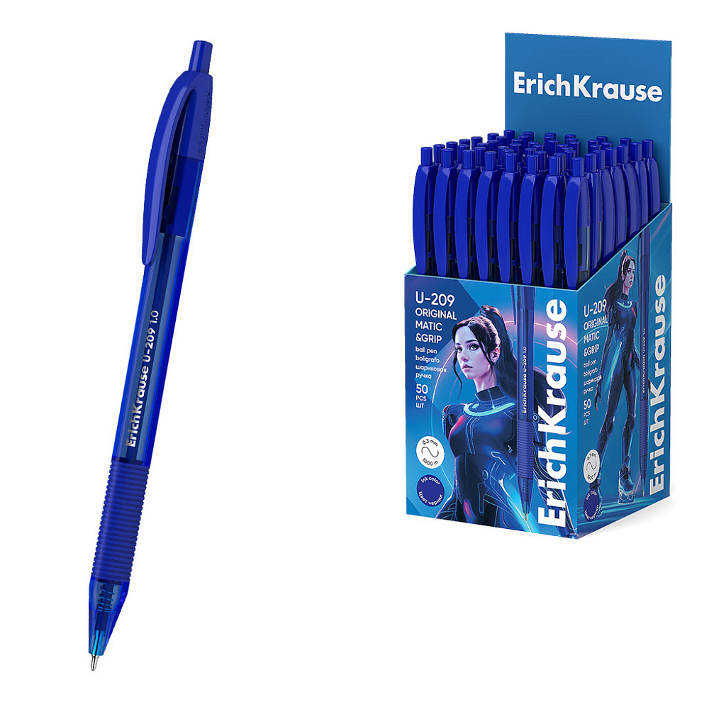 Ручка шариковая автоматическая ErichKrause U-209 Matic&Grip Original 1.0, Ultra Glide Technology, цв