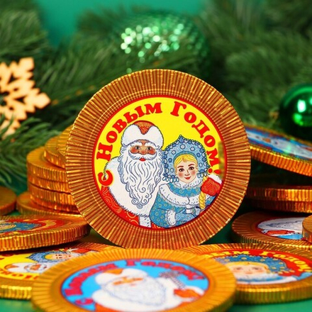 Шоколадная фигурка новогодняя Медаль «Новый год», 30 г