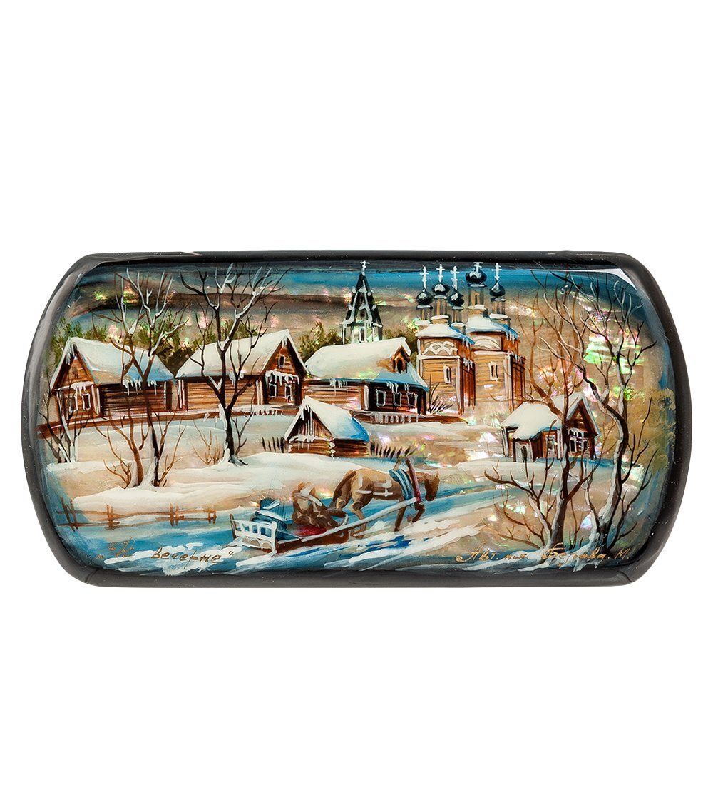 Народные промыслы ШК-55/ 14 Шкатулка «К вечерне» Белова