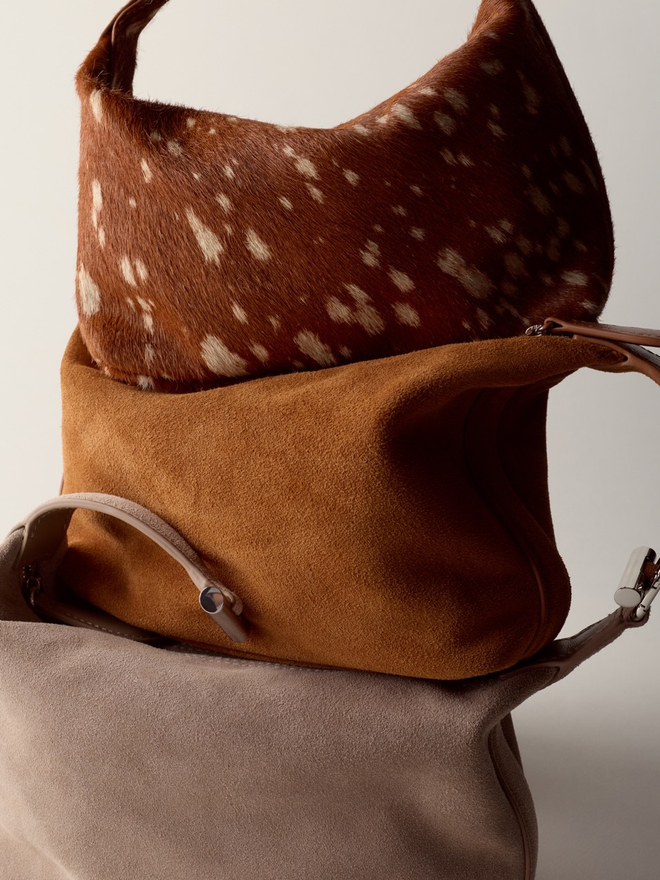 Сумка SADDLE S замша карамельного цвета