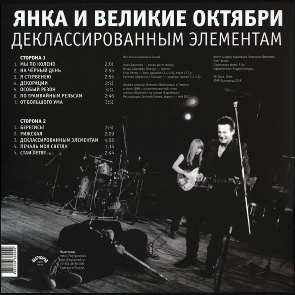 Янка и Великие Октябри / Деклассированным Элементам (LP)