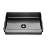 Раковина встраиваемая сверху ABBER Wasser Kreis AF2401GM оружейная сталь