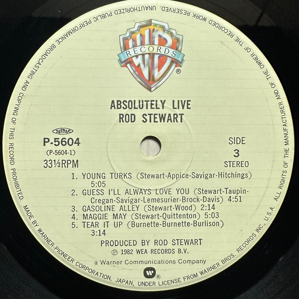 Rod Stewart - Absolutely Live 2LP (Япония 1982г.)