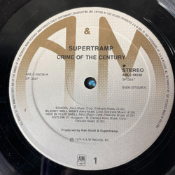 Винтажная виниловая пластинка LP Supertramp Crime Of The Century (Holland 1977)