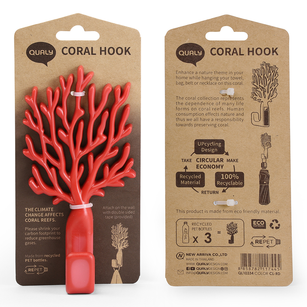 Крючок coral, красный