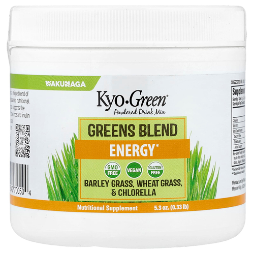 Kyolic, Kyo-Green®, порошковая смесь для приготовления напитка, со вкусом зелени, 0,33 фунта (5,3 унции)