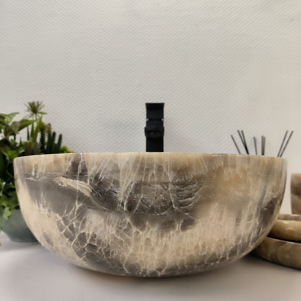 Раковина из оникса Bowl Grey TinLip BO-63030 40*40*15 44