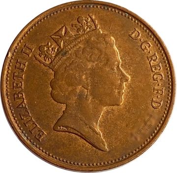 2 пенса 1992-1997 Великобритания