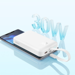 Внешний аккумулятор + Беспроводная зарядка Baseus Magnetic Mini Type-C Edition 2C+Qi 10000mAh 30W (MagSafe) - Stellar White