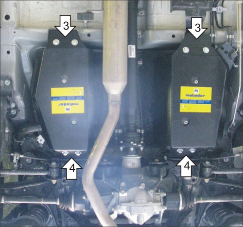 Защита Топл. бака. 3 мм, Сталь. для Suzuki Grand Vitara 2005-2016 MOTODOR.12403