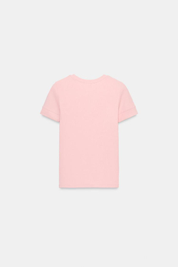 ZARA МИНИМАЛИСТИЧНАЯ ФУТБОЛКА С КОРОТКИМИ РУКАВАМИ, МЯГКИЙ РОЗОВЫЙ