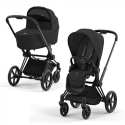 Cybex Детская коляска Priam IV Matt Black 2 в 1 цвет Sepia Black