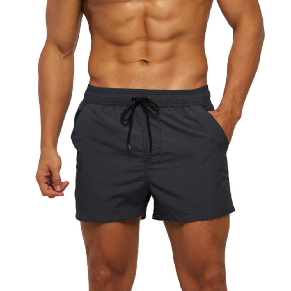 Темно-серые мужские пляжные шорты (Размер: M) (Цвет: темно-серый)