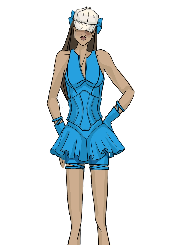 КОРСЕТ РУМИ ЛАЗУРНЫЙ