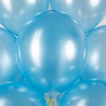 Шар (12''/30 см) Голубой, металлик, 100 шт.