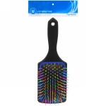 Расческа массажная «Avrora Beauty», прямоугольная, цвет черный, разноцветные зубчики, 23,*8см●