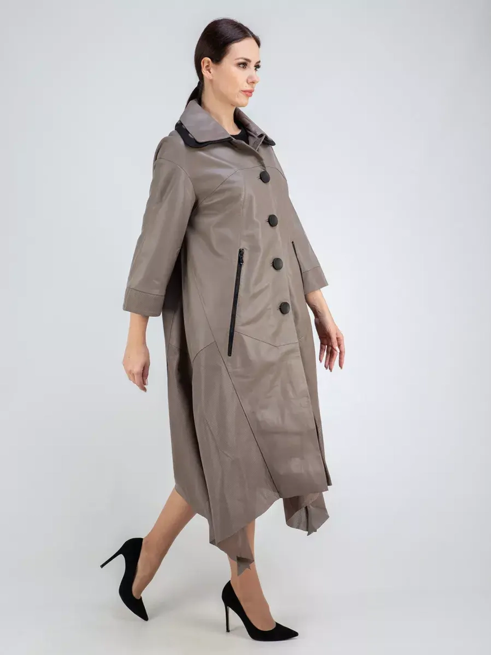 Плащ кожаный натуральный