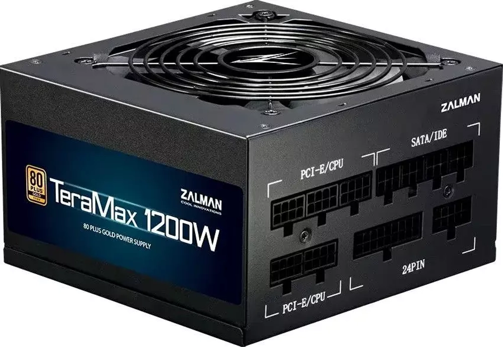 Блок питания Zalman ZM1200-TMX, 1200W, ATX12V v2.52, APFC, 12cm Fan, 80+ Gold, Full Modular, Retail