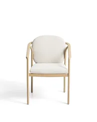 Уличный стул Sirte из алюминия с отделкой под дерево и веревкой цвета экрю