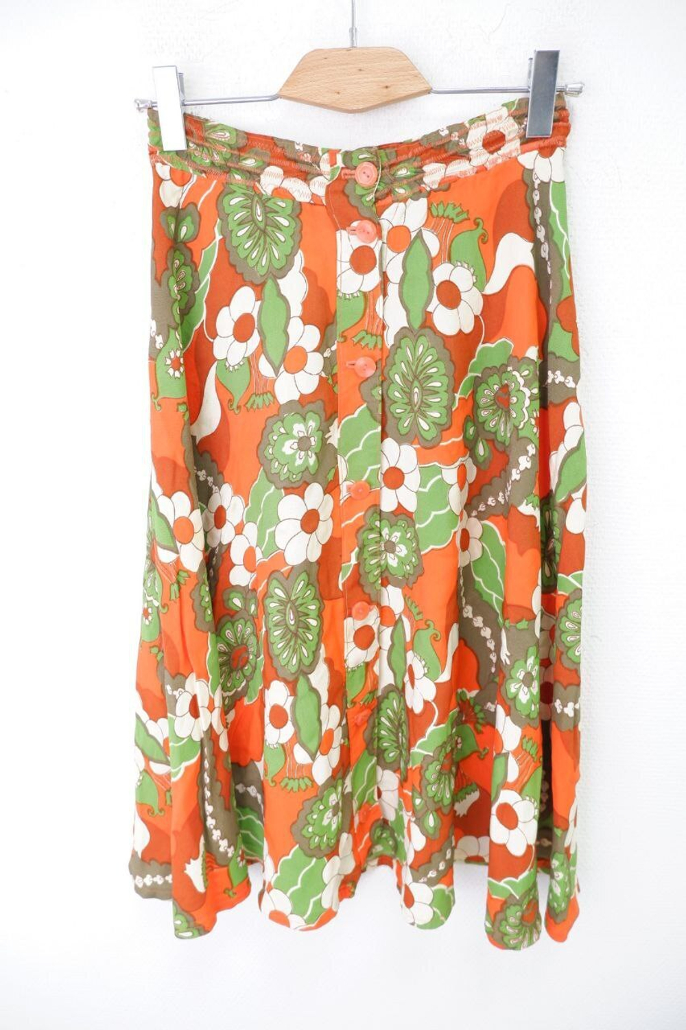 Юбка яркая с цветочным принтом 42-44 размер