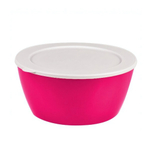 Чаша - миска с крышкой 3 л цвет розовый