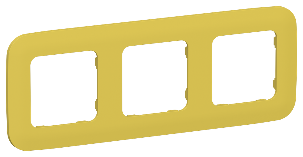 FLITE Рамка 3-местная РУ-3-А-ФлЖК желтый карри IEK