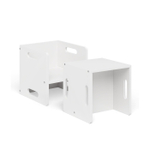 Dipriz Стул перевертыш Чек, растущий детский стол и стул 2в1 из фанеры березы, белый