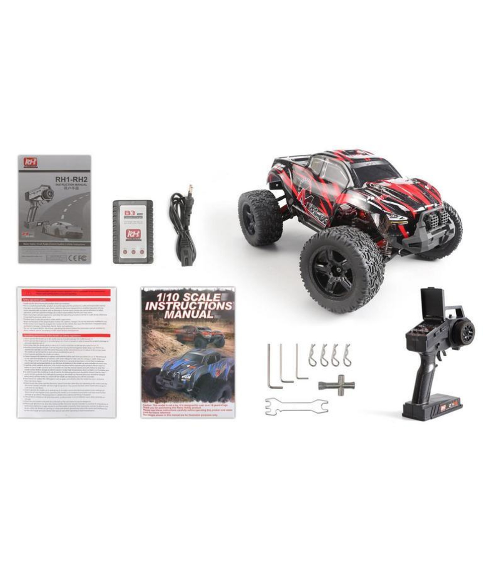 Радиоуправляемый монстр Remo Hobby MMAX Brushless (красный) 4WD 2.4G 1/10 RTR