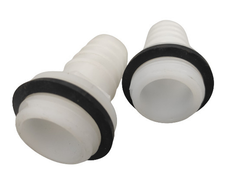 Штуцер присоединительный под шланг с наружной резьбой 1"х40 мм, пластик, 2 шт