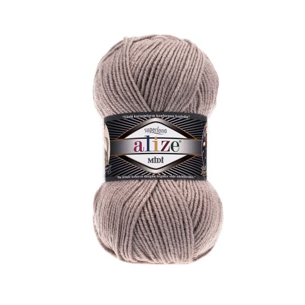Пряжа Alize (Ализе) Superlana Midi / уп.5 мот. по 100 г, 170м, 541 норка A