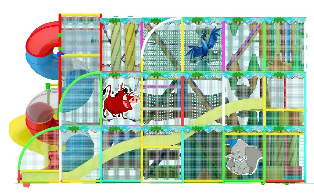 Уличный лабиринт "Детское раздолье" 70,5 м² (8,6*8,2*4,9 м)