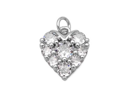 Подвеска "Сердце" 16мм, с кристаллами