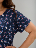 Платье П-032/синий-цветыветочка