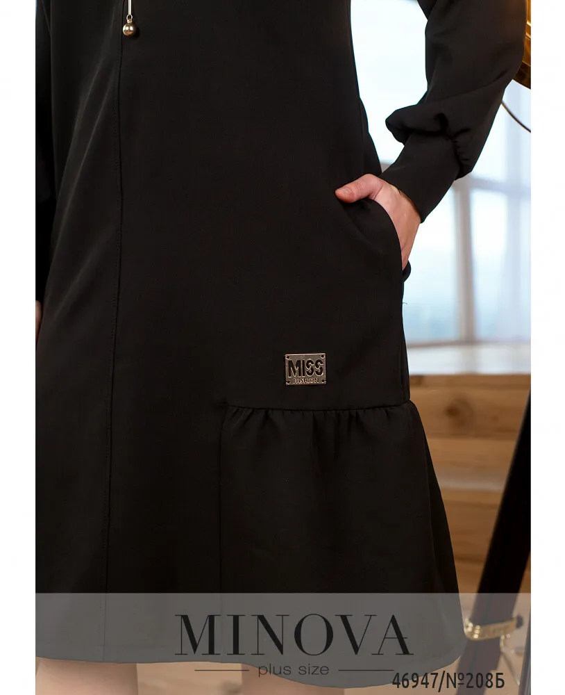 Платье 208Б-черный Minova