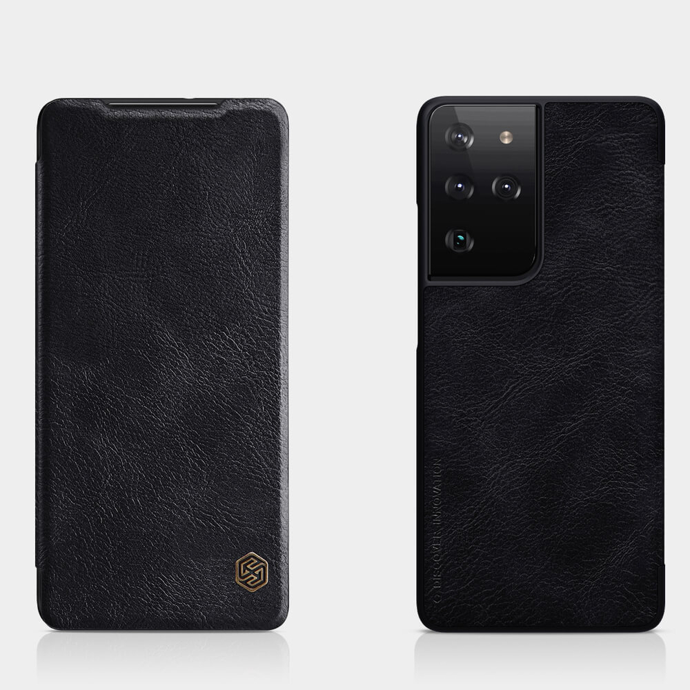 Кожаный чехол-книжка Nillkin Leather Qin для Samsung Galaxy S21 Ultra