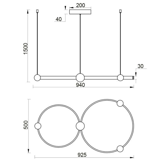 Подвесной светильник Vele Luce Atomo VL7252P22