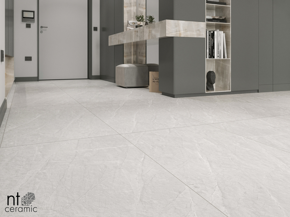 Керамогранит NTceramic Granite NTT99618M Limestone White Structura 1200*600*8.5мм лаппатированная