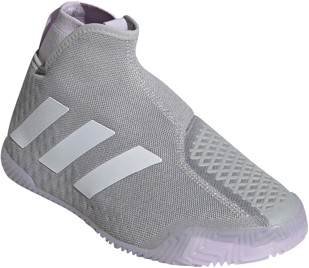 Женские Кроссовки теннисные Adidas Stycon Laceless W - grey two/cloud whie/purple tint