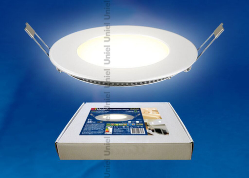 ULP-R120-06/WW WHITE Светильник светодиодный потолочный встраиваемый «Uniel». Ультратонкий. Диаметр ￠120*15 mm. Цвет корпуса белый. Цвет свечения тепл