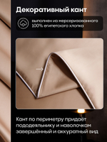 КПБ Однотонный Сатин Премиум на резинке OCPR010, Евро, 4 наволочки, простынь 180*200*30
