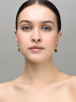 Серьги "Amour" gold с тигровым глазом