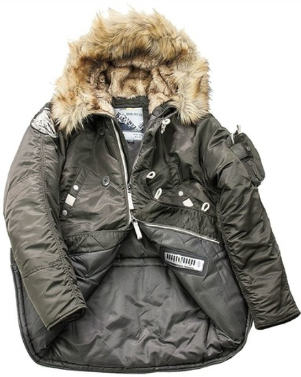Куртка зимняя мужская Denali Husky Military (т. олива - beluga)