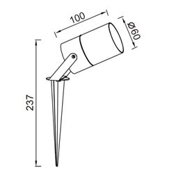 9287 Наземный уличный светильник QUEBEC