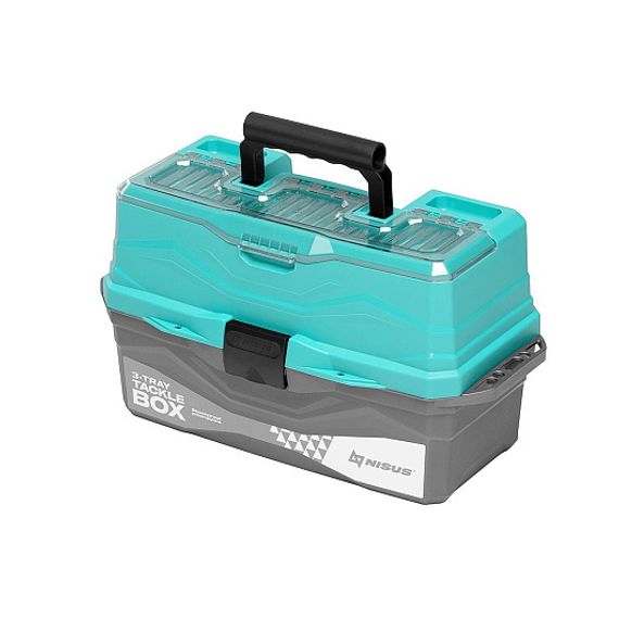Ящик для снастей NISUS Tackle Box трехполочный бирюзовый (N-TB-3-Т)