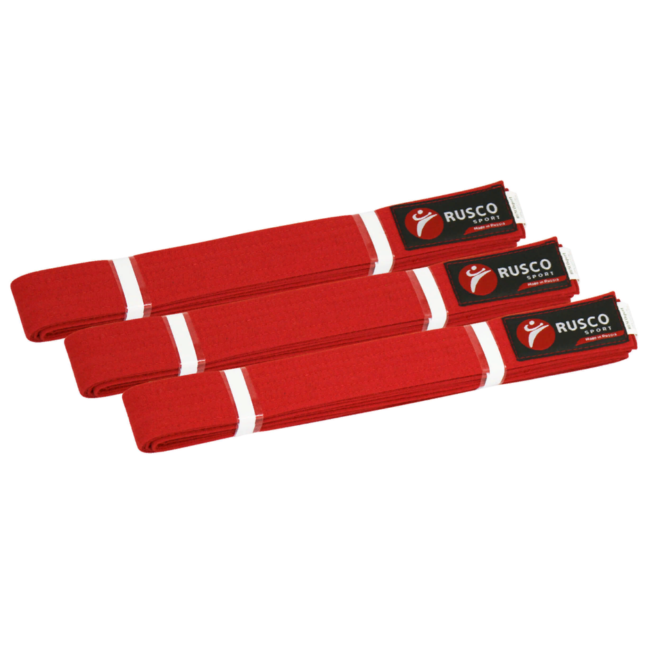 Пояс для единоборств Rusco Sport красный